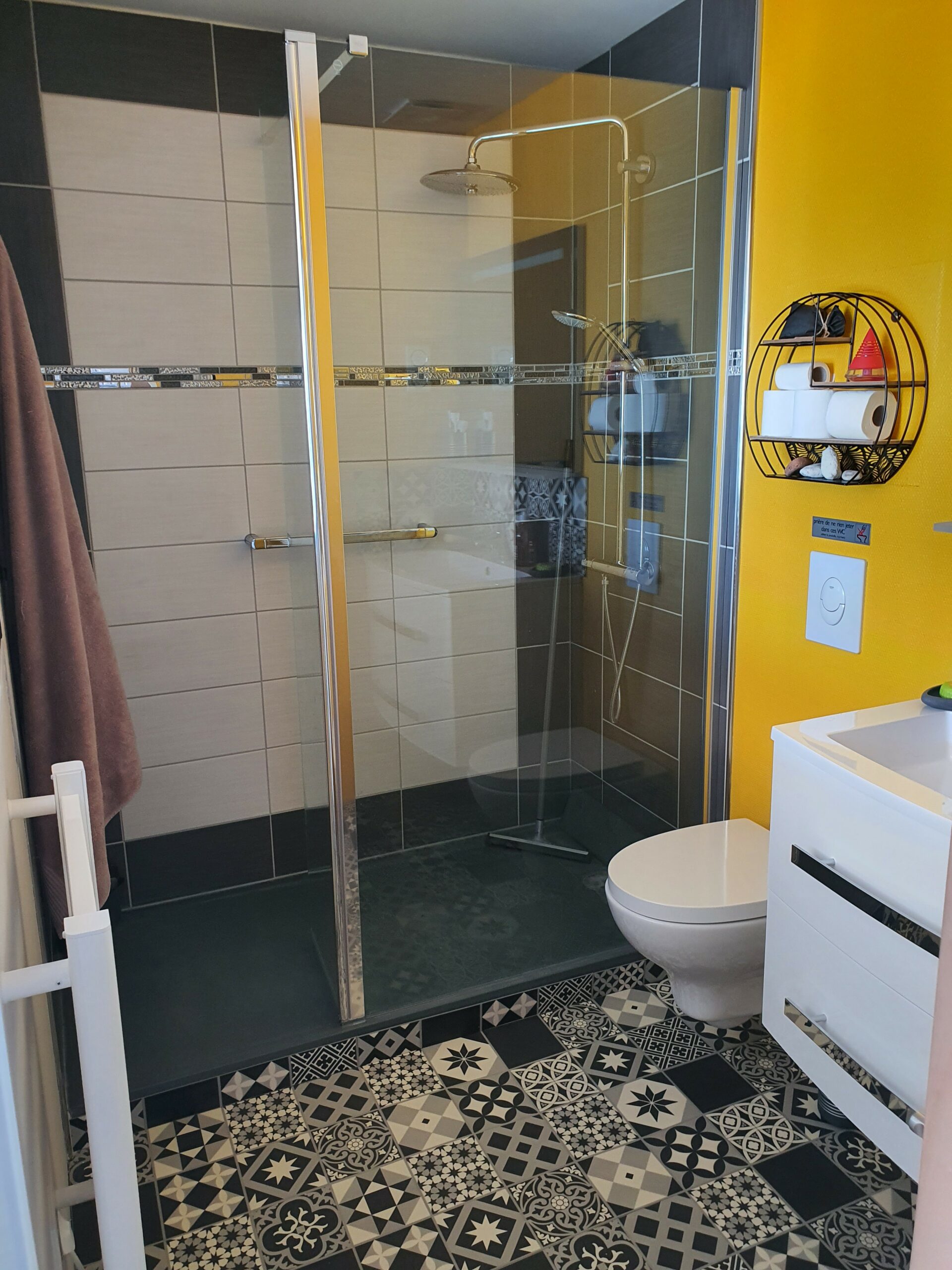 Douche à l'italienne